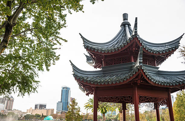 istock Orlando skyline with chinese temple 505920088