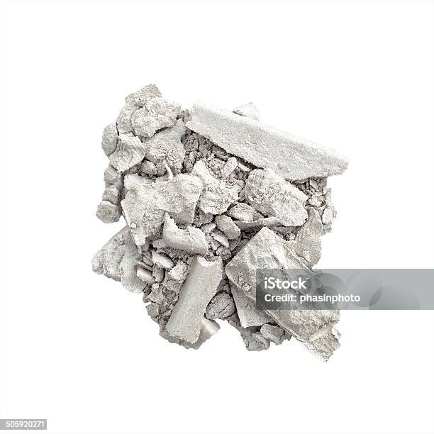 Silver Eyeshadow Isolated Stock Photo - Download Image Now - Crumb, Silver Colored, Beauty