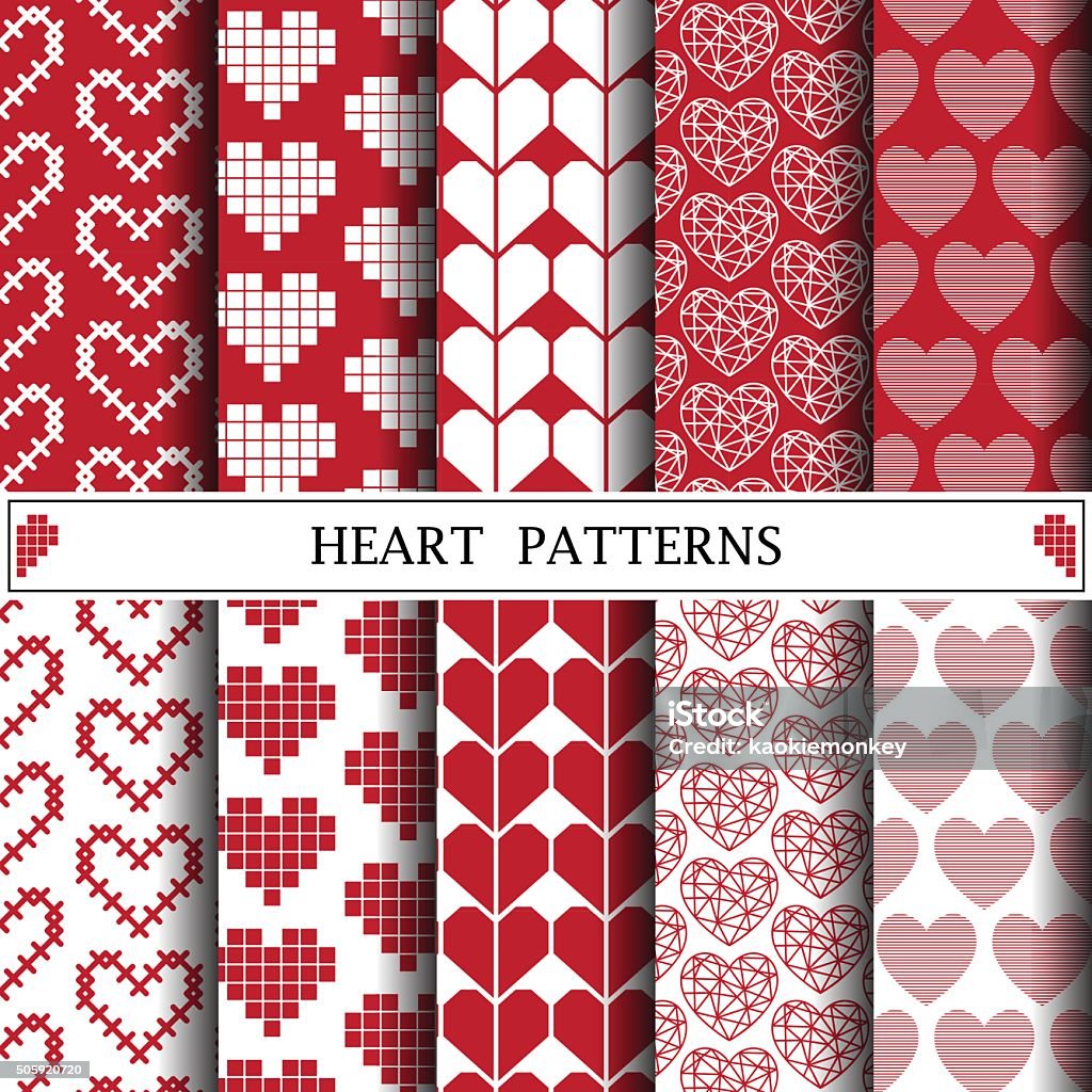Heart Fill Pattern Heart Vector Pattern Pattern Fills Web Page Background Surface Stock ...