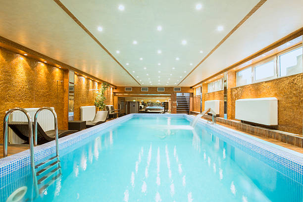 istock Indoors swimming pool in luxury hotel 505935294