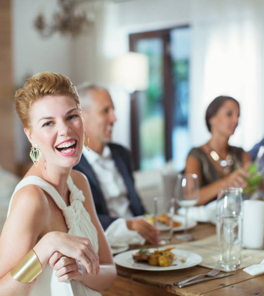 Friends talking on restaurant