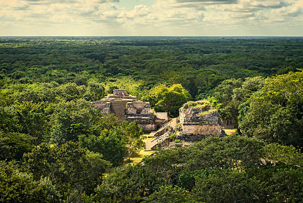 ek balan mayan archeological site. maya ruins, yucatan peninsula - 伯利茲 個照片及圖片檔