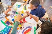 istock Children painting in class 505936355