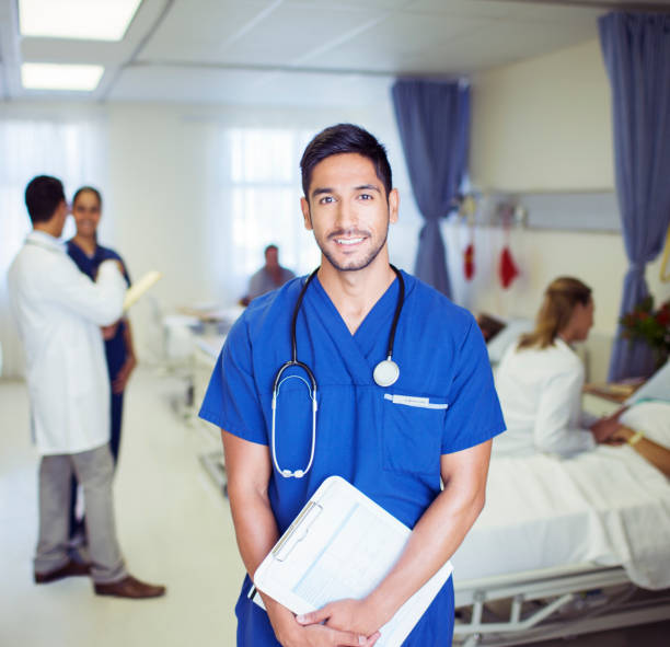 istock Nurse smiling in hospital room 505936511
