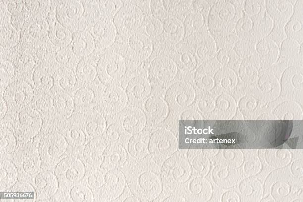 Beige Paper Texture Background Shells Waves Circles Shapes Embossed Pattern Stock Photo - Download Image Now