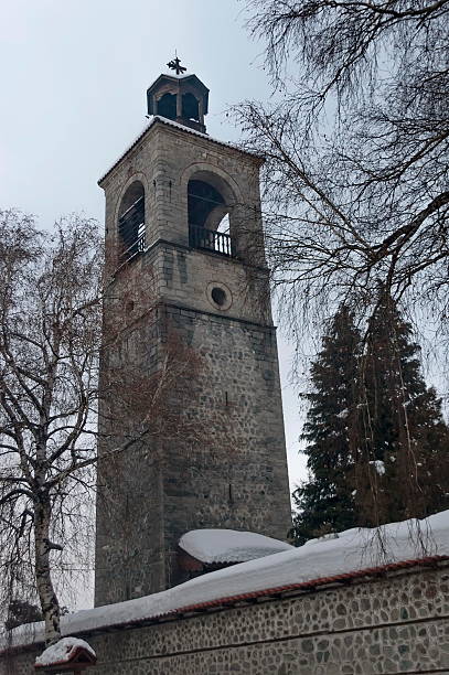 istock Clock tower at church in Bansko town 505937884