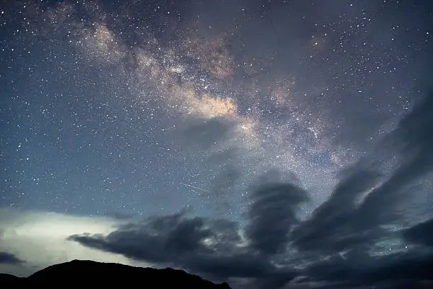 Milky way across the sky with the cloud