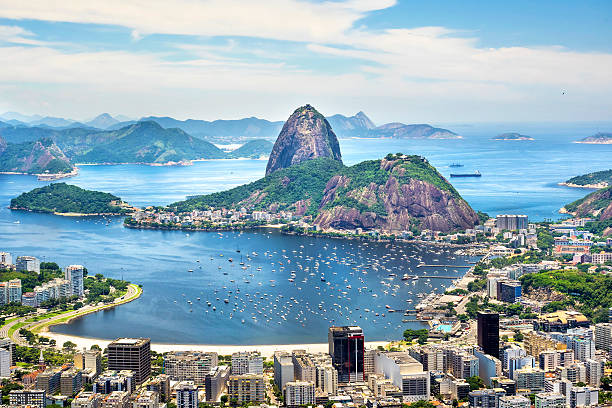 góra głowa cukru w rio de janeiro, brazylia - rio de janeiro sugarloaf mountain brazil sugarloaf zdjęcia i obrazy z banku zdjęć