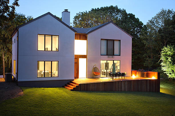 istock Modern luxury house and garden 505940616