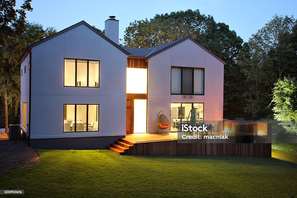 Modern luxury house and garden A picture of a modern luxury house and garden House Stock Photo