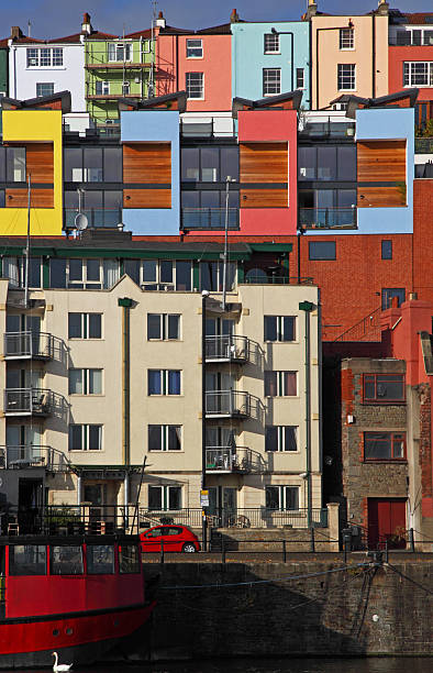 istock Colourful housing mix on the waterfront at Bristol docks, UK 505940938