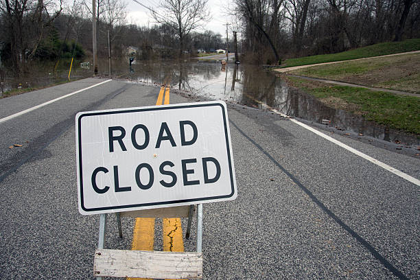 istock Road closed from flooding 505944086