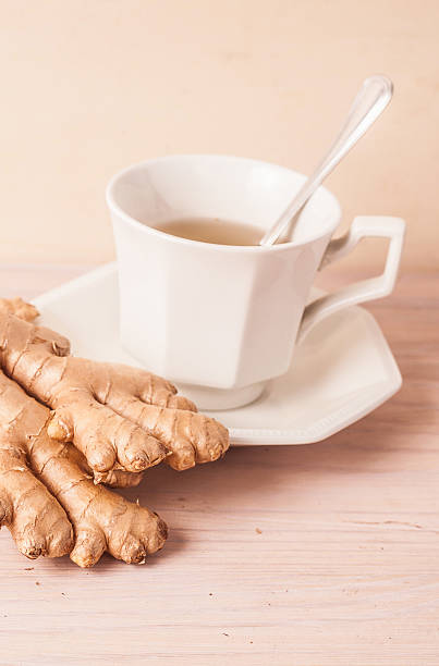 tè alle erbe di zenzero. - ginger tea root hot drink foto e immagini stock