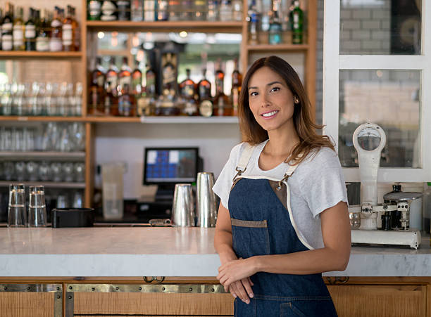 istock Asian woman working at a restaurant 505944572