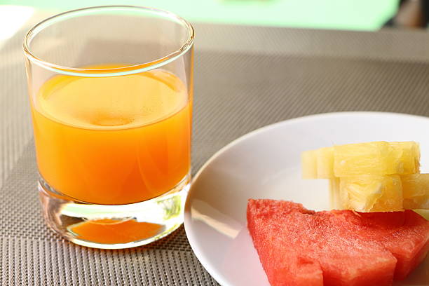 istock Fruit and fresh orange juice 505944788