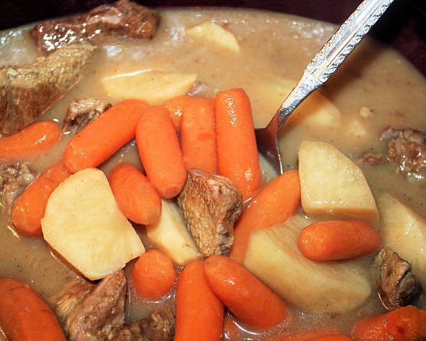 istock Crock Pot Beef Stew with carrots, potatoes and lean meat 505946024