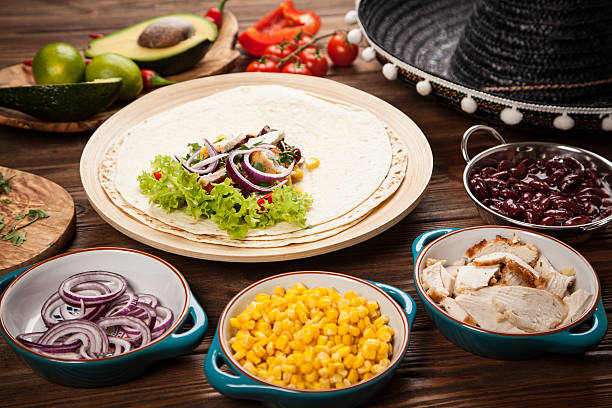 istock Tortilla with a mix of ingredients 505947754