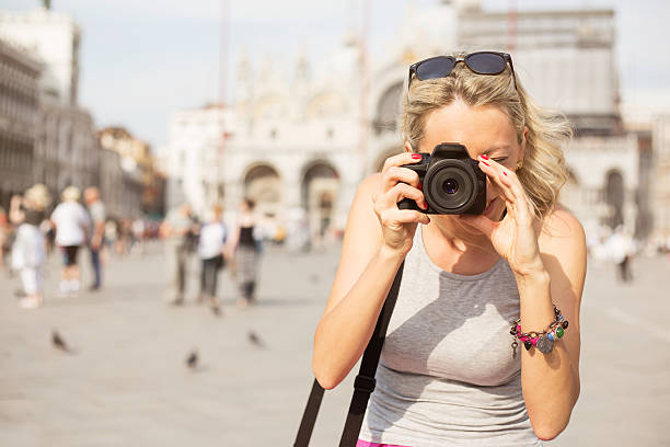istock Tourist taking photos in Venice 505948364