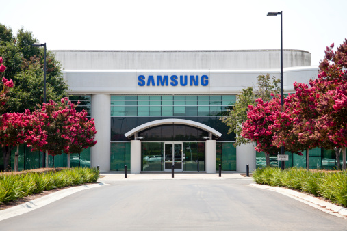 San Jose, USA - August 7, 2014: Outside the San Jose Samsung headquarters at 601 McCarthy Ranch Rd