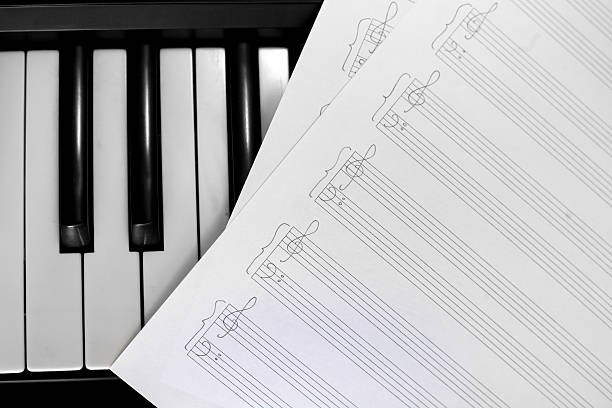 istock background of piano keyboard with notes 505950875
