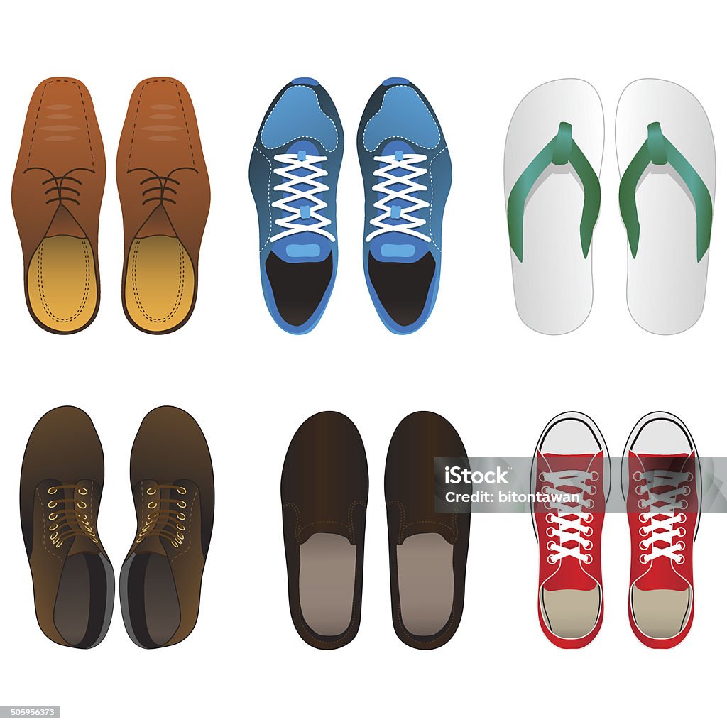 Slides Shoe Vector Shoe Vector Set Stock Illustration - Download Image Now - On Top Of ...