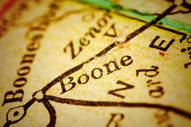 istock Boone, Iowa on an Antique map 505964662