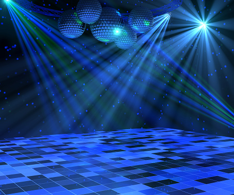 Azul pista de baile de discoteca photo