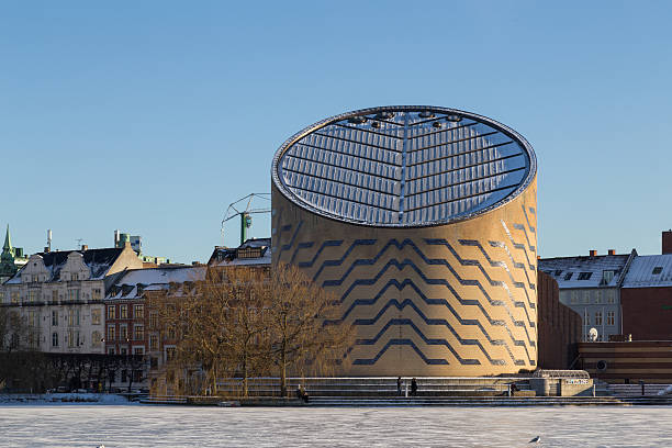 Tycho Brahe Planetarium in Copenhagen Copenhagen, Denmark - January 21, 2016:  Frozen lake in front of the Tycho Brahe Planetarium. houston astros stock pictures, royalty-free photos & images