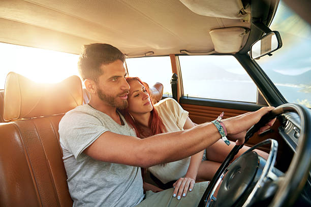 istock Romantic young couple going on a road trip 505968716
