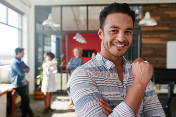 istock Portrait of smart creative professional in office 505969248