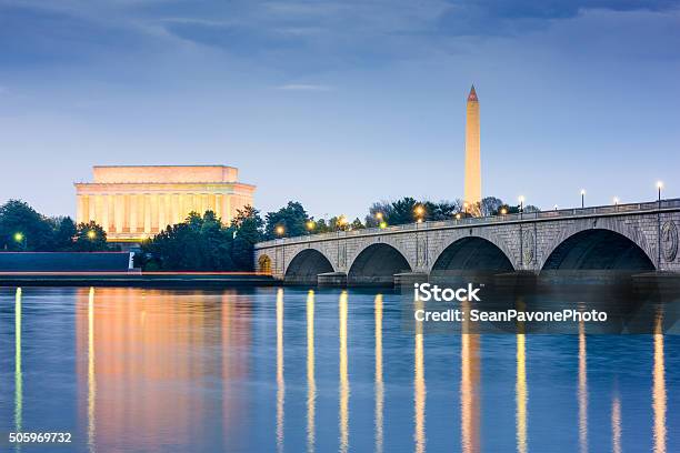 Washington Dc Monuments Stock Photo - Download Image Now - Washington DC, Potomac River, Lincoln Memorial