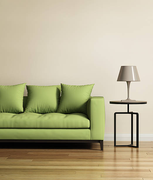 istock Living room with a light green sofa 505972362