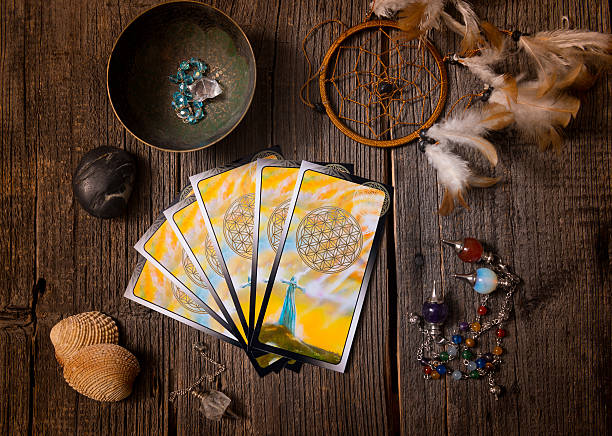 istock Tarot cards and other accessories 505972688