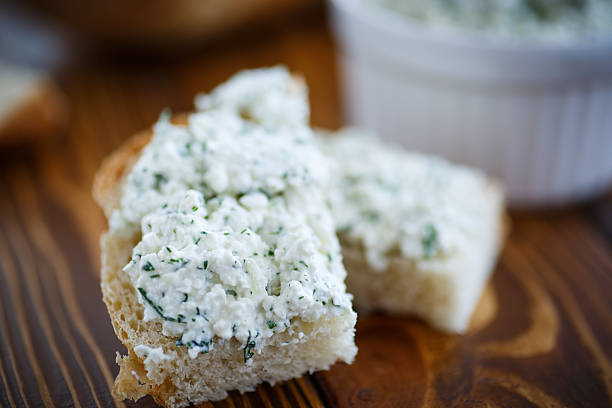Delicious soft cheese and fresh vegetables