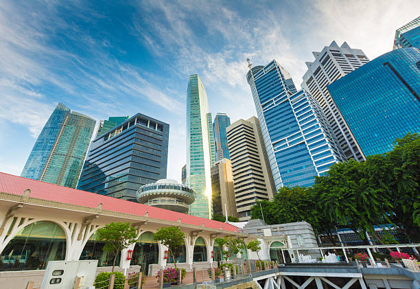 istock Panoramic View of Singapore at Dusk 505972874