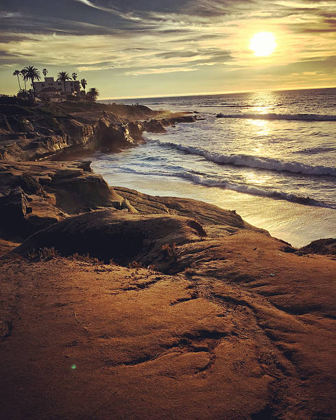 istock Sunset on La Jolla Beach, California, USA 505973680