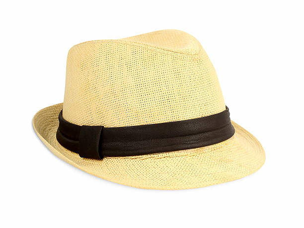 istock Pretty straw hat isolated on white background 505976895