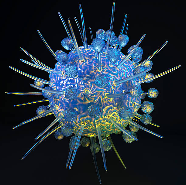 Influenza virus stock photo