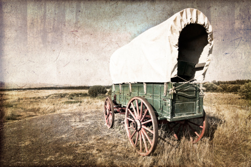 Vintage american western wagon