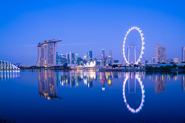 ville de singapour - gardens by the bay photos et images de collection