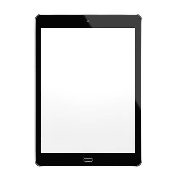 Digital tablet with white screen stock photo