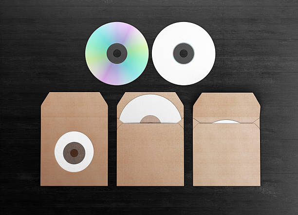 istock Mock-up for branding identity. Blank dvd in cardboard packaging. 505984650