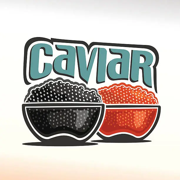 Vector illustration of Vector illustration on the theme of caviar