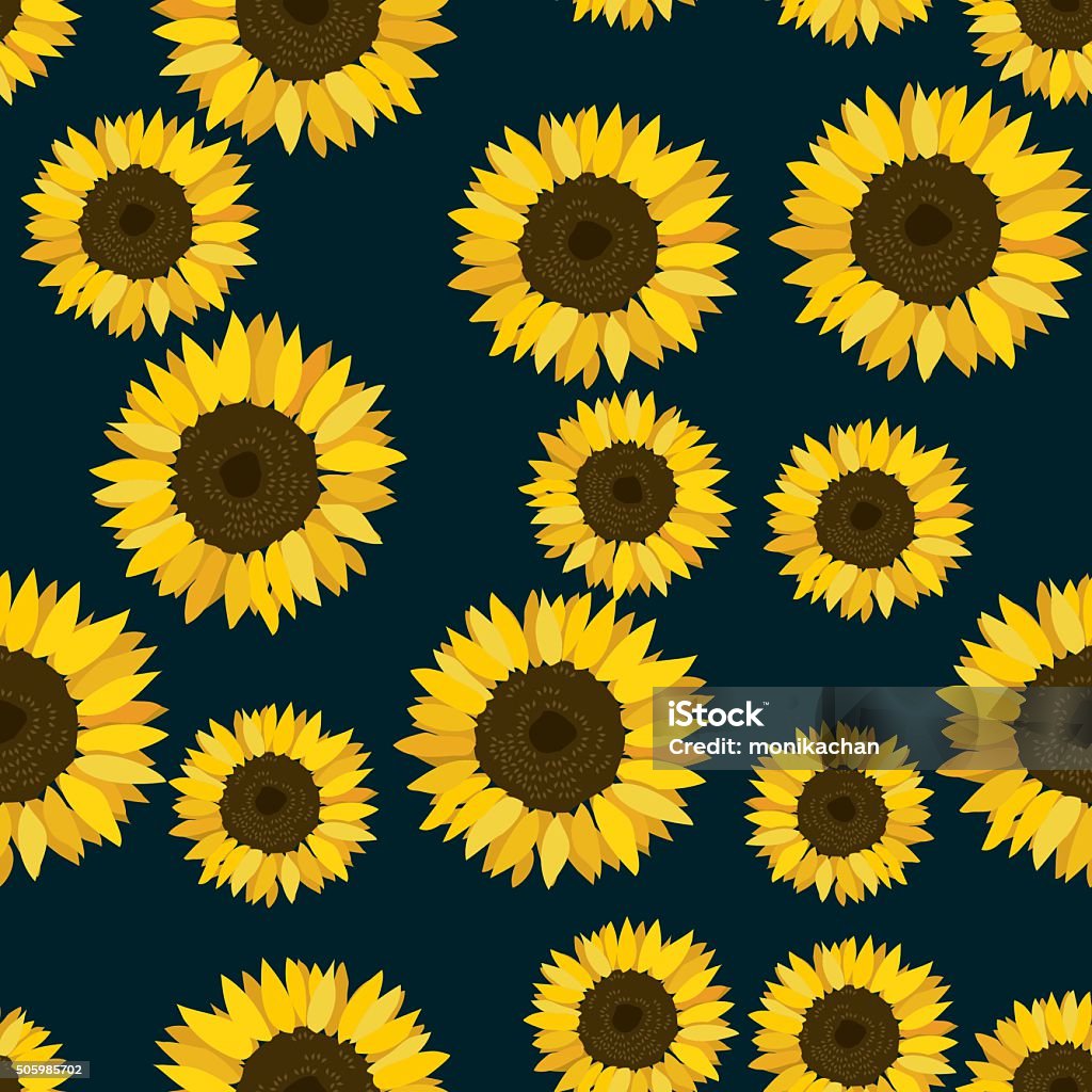 Sunflower Color Pattern Sunflower Pattern Stock Illustration - Download Image Now - Backgrounds ...