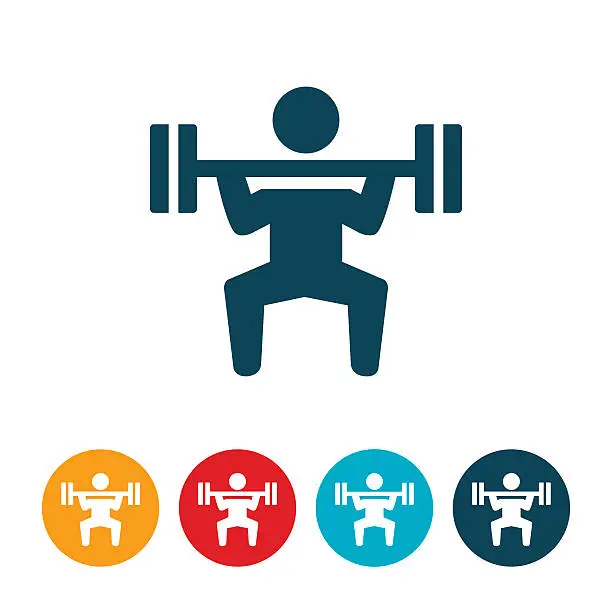 Vector illustration of Weightlifting Icon