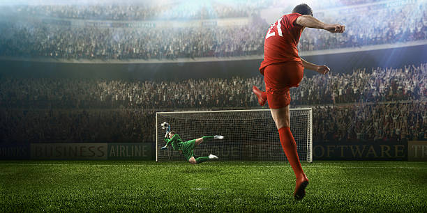 istock Soccer game moment with goalkeeper 505987740