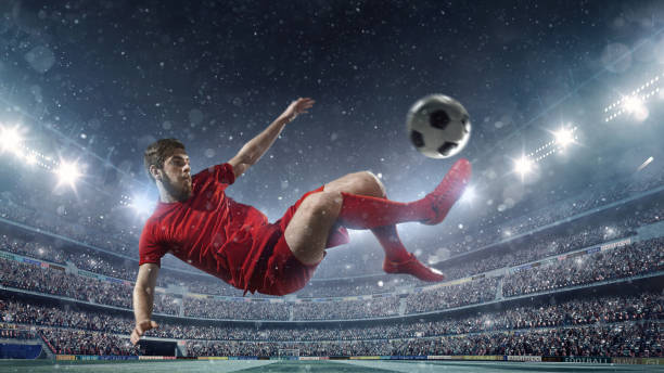 istock Soccer player kicking a ball 505989738