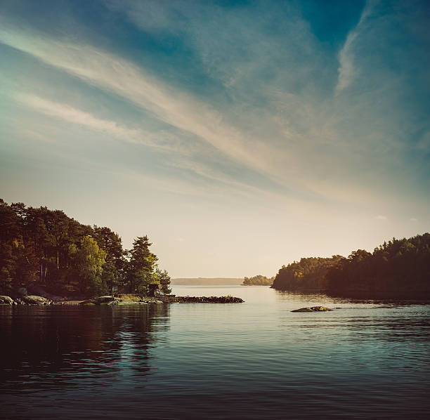 arquipélago de estocolmo - stockholm archipelago sweden stockholm island - fotografias e filmes do acervo