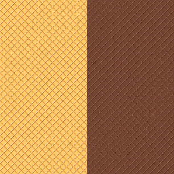 Vector illustration of Crispy Wafers Texture