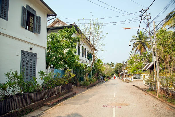 istock view of easy going relax Luang Prabang streets, Laos 505993800